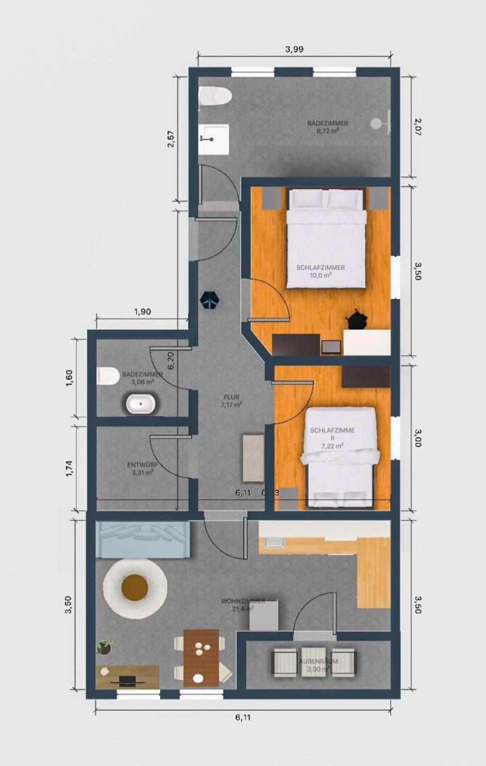 Exklusive Ferienwohnung In Lingen Holthausen 2Zim, 2Badez,Kueche,Balkon,Waschmaschine Kültér fotó